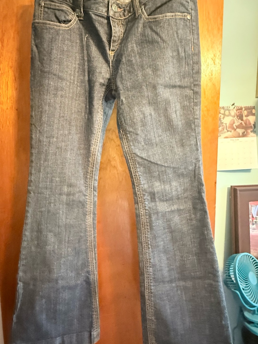 Free People Women’s Mid-Rise Bootcut Jeans - Dark Gray